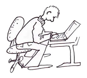 Werken op een laptop
